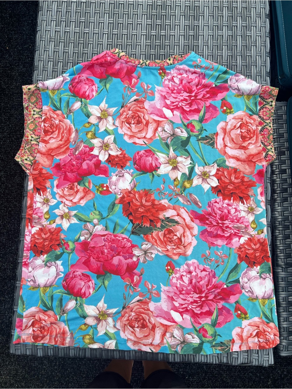 Johnny Was Pink Rose Relaxed Tee - Picture 6 of 6